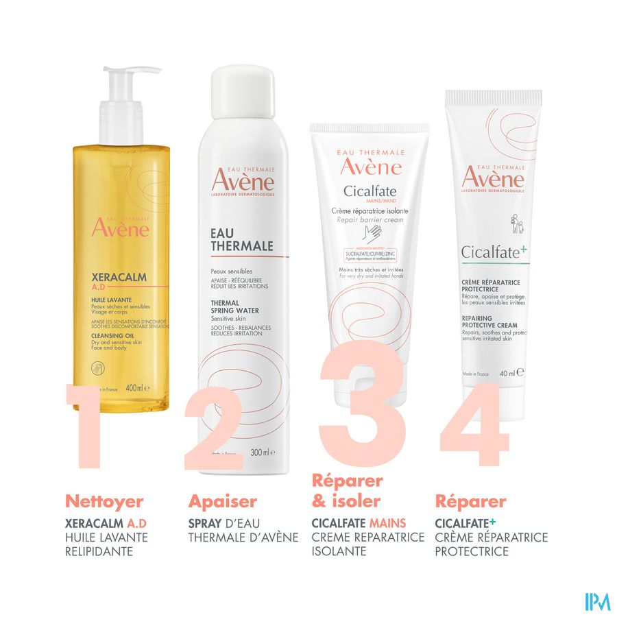 Eau Thermale Avène CICALFATE Mains Crème Réparatrice Isolante - Mains très sèches et irritées