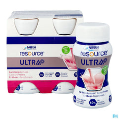 Resource Ultra+ Saveur Fraise 4x125ml