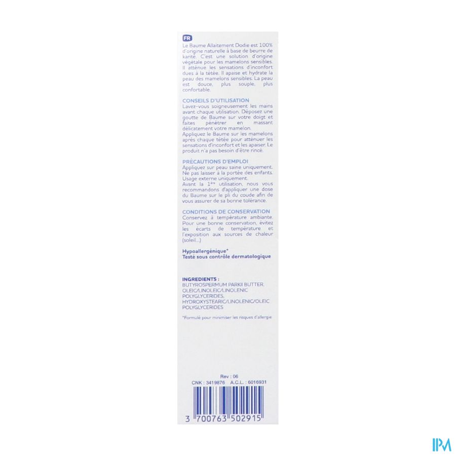 Dodie Soin Crevasses Tube 40ml