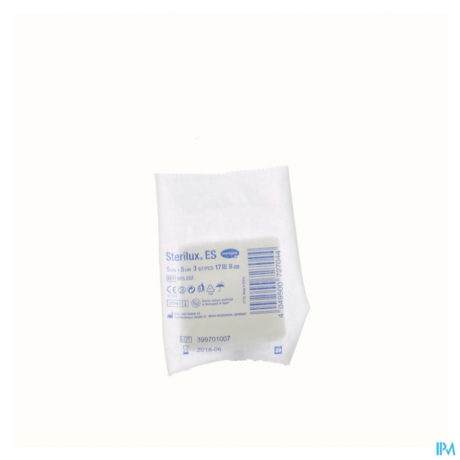 Hartmann Sterilux Es 5x5cm 8pl.st. 50x3 P/s
