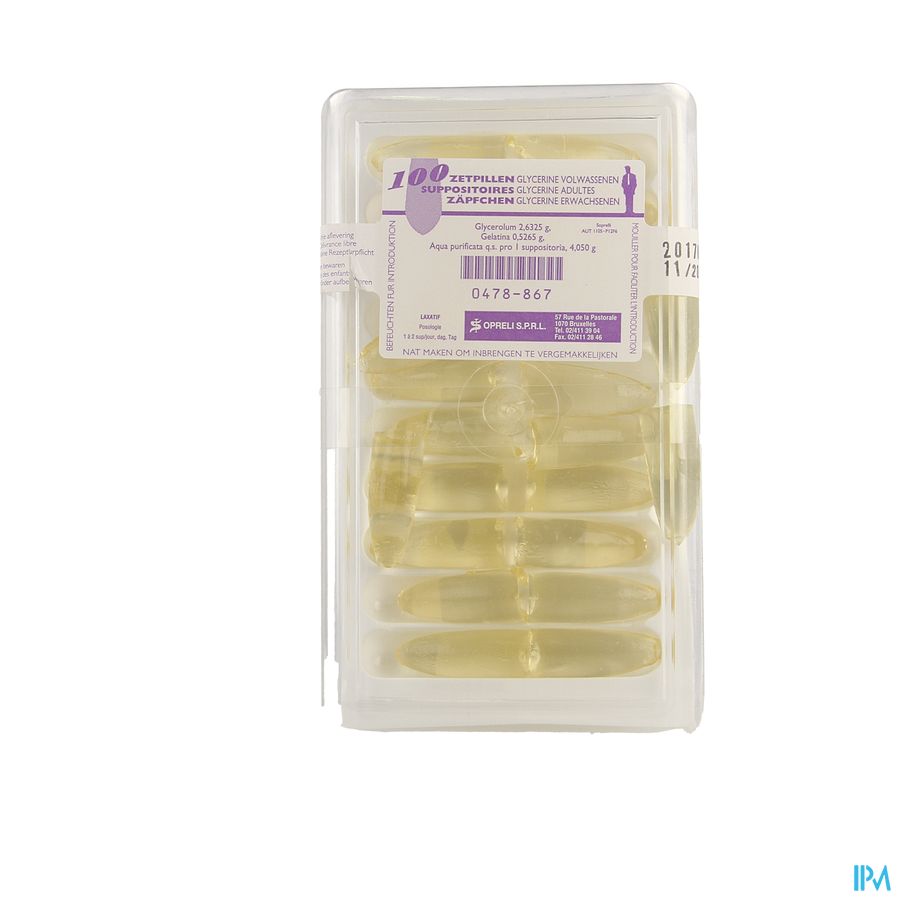 Glycerine Sopreli Supp Ad 100