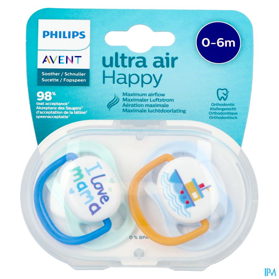 Philips Avent Sucette 0m+ Happy Boy