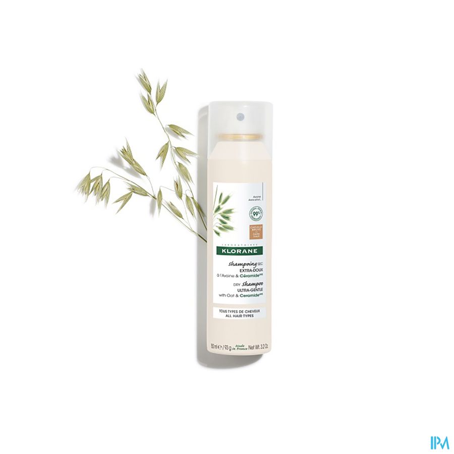 Klorane Shampoing sec teinté extra-doux - Cheveux châtains à bruns - à l'Avoine & Céramideᴸᴵᴷᴱ