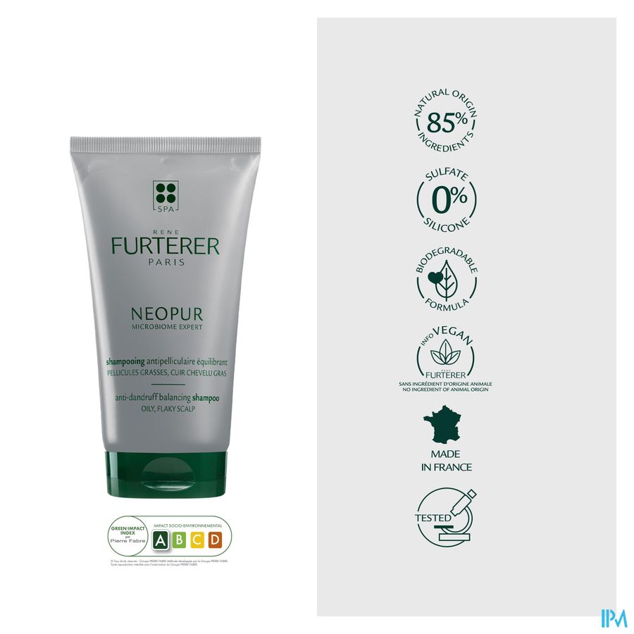 René Furterer Shampooing antipelliculaire pellicules grasse, cuir chevelu gras - Shampoing anti pelliculaire - NEOPUR MICROBIOME EXPERT