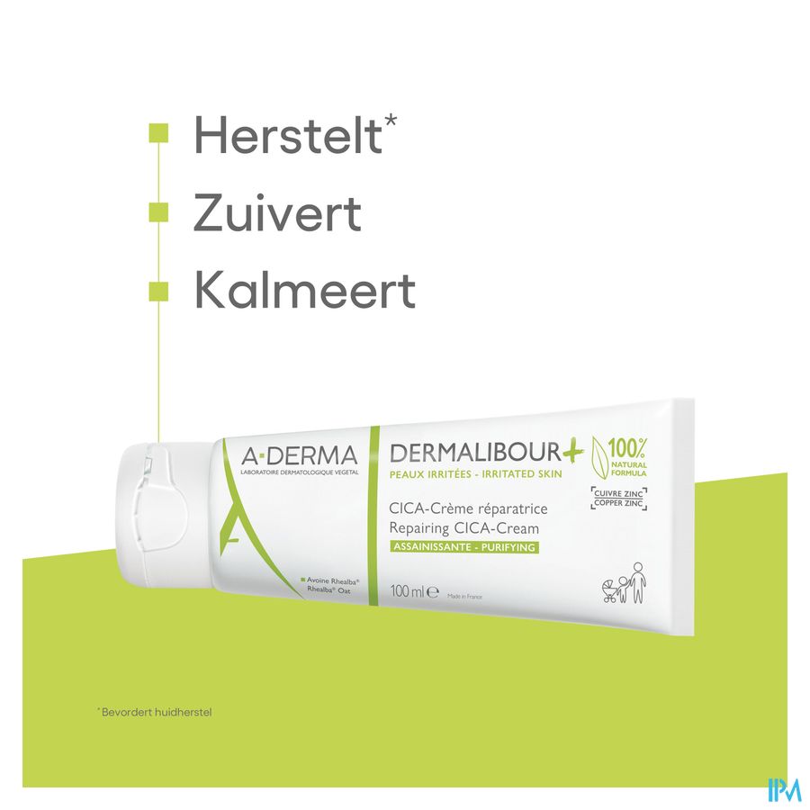 A-Derma Dermalibour+ Cica Crème Réparatrice assainissante Peau irritée cicatrices 100ml