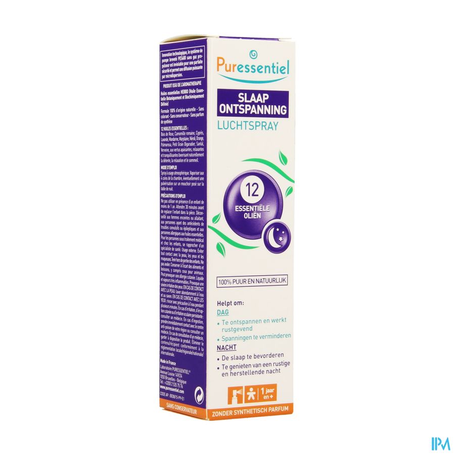 Puressentiel Sommeil Detente Spray 12 Hle Ess 75ml