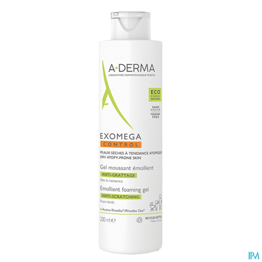 A-DERMA - EXOMEGA CONTROL GEL MOUSSANT ÉMOLLIENT ANTI-GRATTAGE - Peaux à tendance atopique