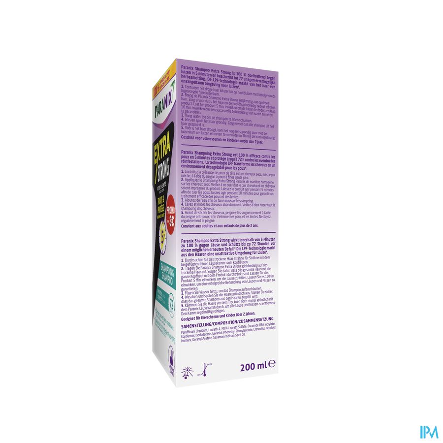 PARANIX EXTRA STRONG SHAMP 200ML -3EUR