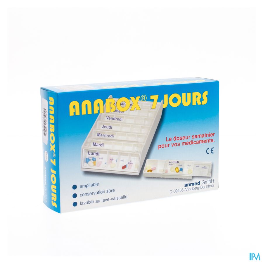 Anabox Pilulier Blanc 7 Jours