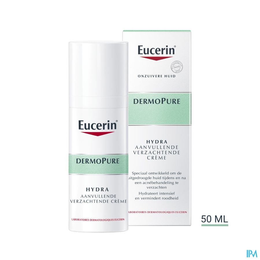 DermoPure HYDRA Crème Compensatrice Apaisante Acné Peau à Imperfections avec pompe 50ml