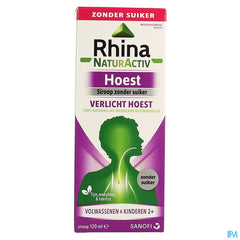 Rhina Naturactiv 120ml sans sucre - Toux sèche, Toux grasse, Gorge irritée