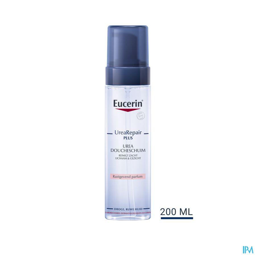 UreaRepair Plus 5% Mousse Lavante à l'Urée Parfum Apaisant Peau Sèche et Rugueuse avec pompe Visage et Corps 200ml