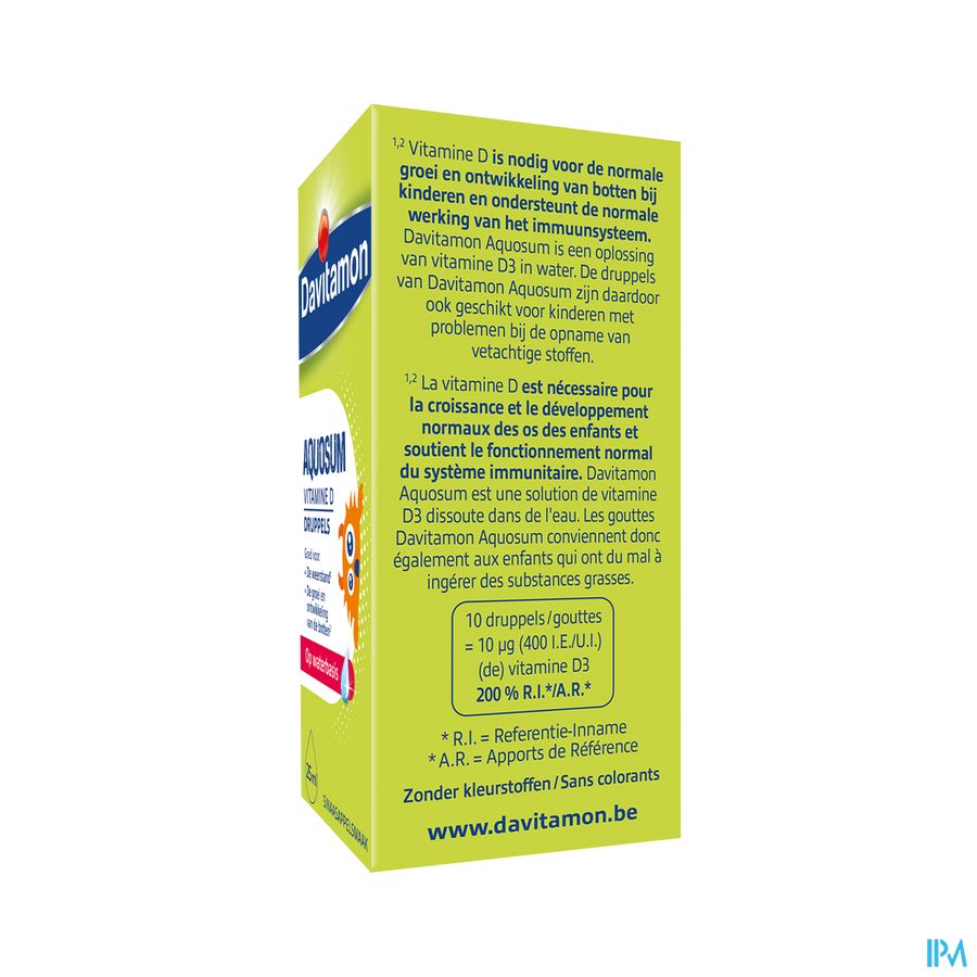 Davitamon® Aquosum Vitamine D: immunité(1) & croissance(2)