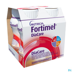 Fortimel DiaCare Arôme Chocolat Complément Nutritionnel Dénutrition Bouteilles 4x200ml
