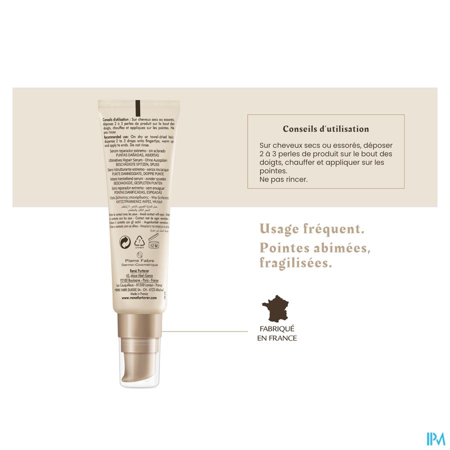 René Furterer - Sérum Réparateur Ultime - Soin pointes abimées - ABSOLUE KÉRATINE
