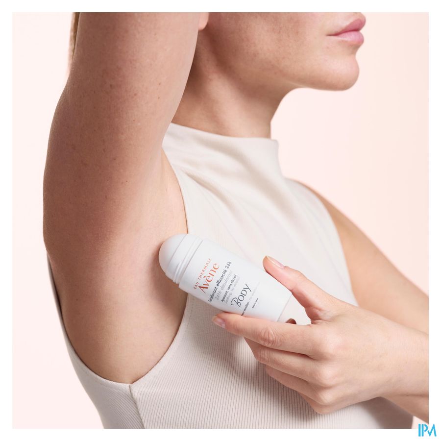 Eau Thermale Avène BODY Déodorant Efficacité 24h Peaux sensibles Roll-On à l'huile de carthame
