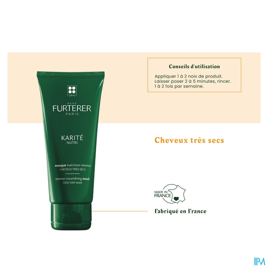 René Furterer - Masque nutrition intense - Masque nourrissant d'exception au beurre de Karité - KARITE NUTRI