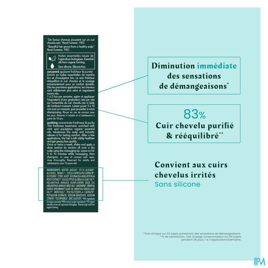 René Furterer Astera - soin cuir chevelu avant-shampoing apaisant - HEAD SPA