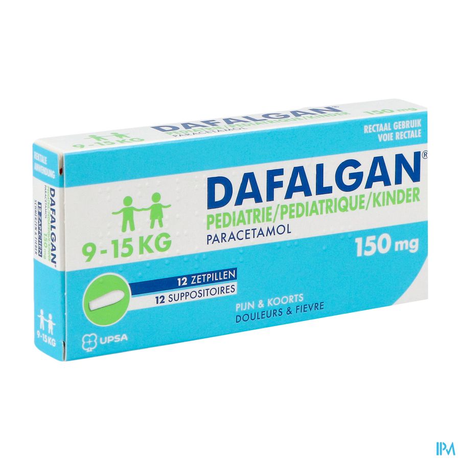 Dafalgan Pediatrique 150mg Suppo 12