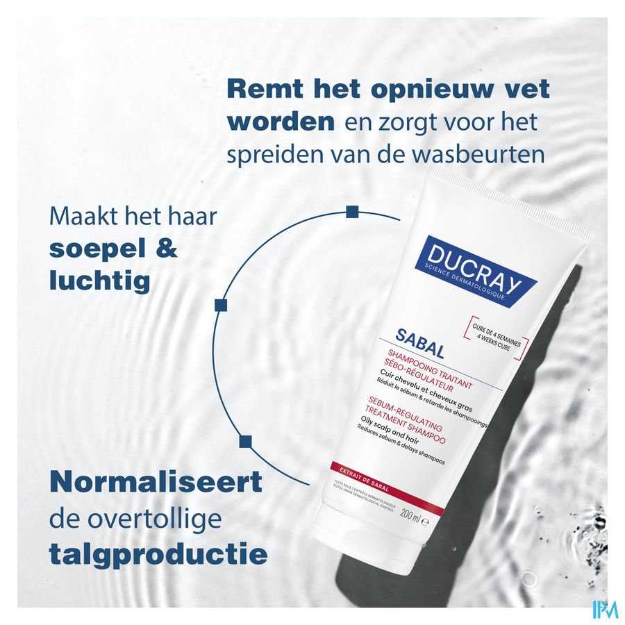 Ducray Shampooing traitant sébo-régulateur Shampoing purifiant SABAL