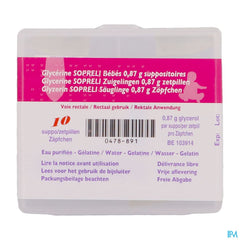 Suppo glycerine Sopreli bébés 10