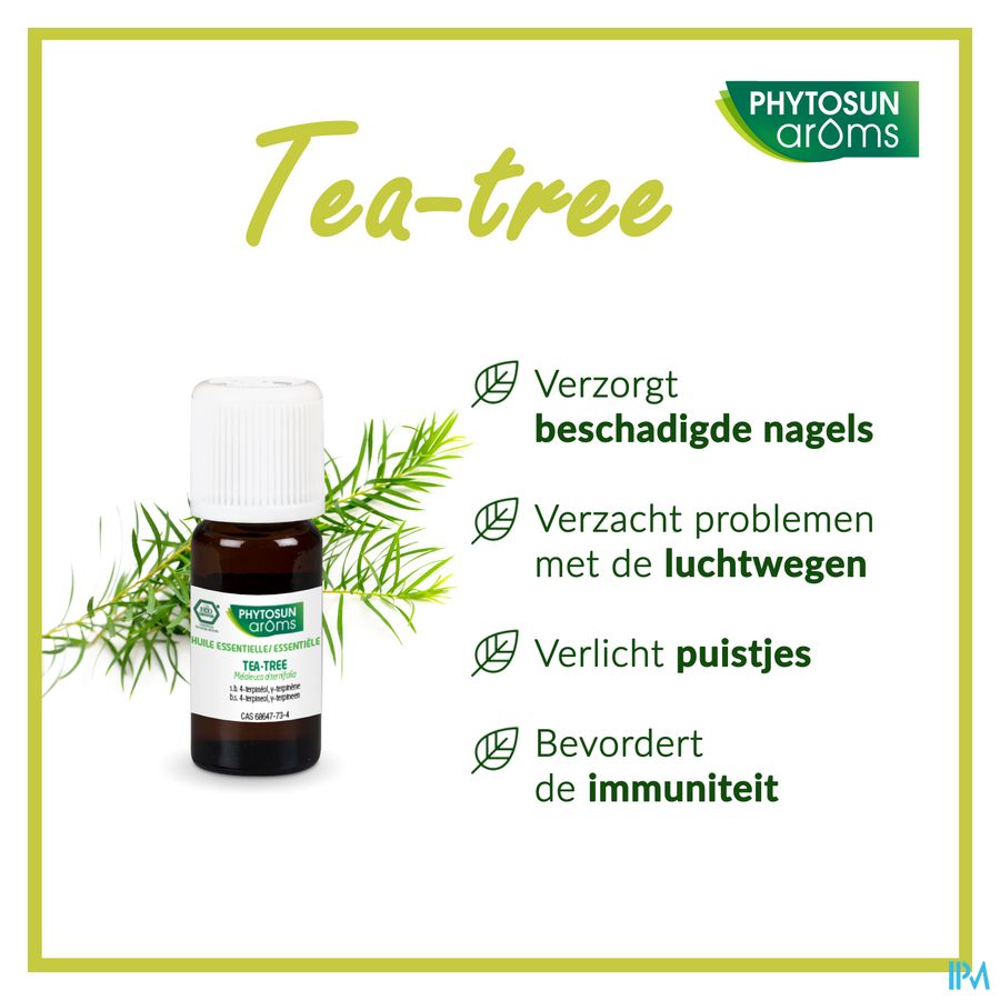 Phytosun® Huile essentielle Tea-tree – 10 ml – Soulager les voies respiratoires et soutenir l’immunité