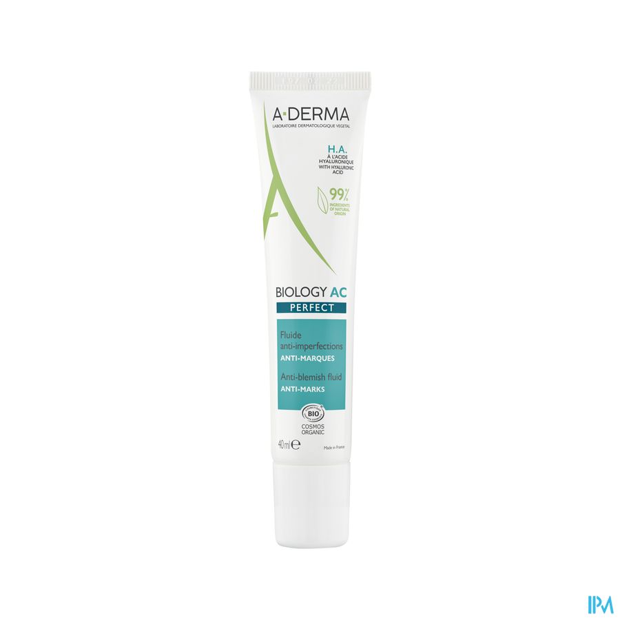 A-DERMA BIOLOGY AC PERFECT Fluide Anti-Imperfections  - Peaux adultes grasses à imperfections et à tendance acnéique