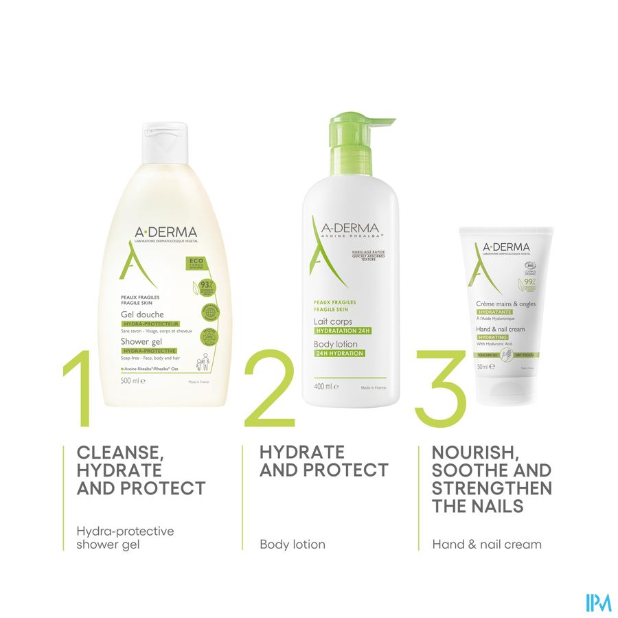 A-DERMA LES INDISPENSABLES Crème mains & ongles hydratante