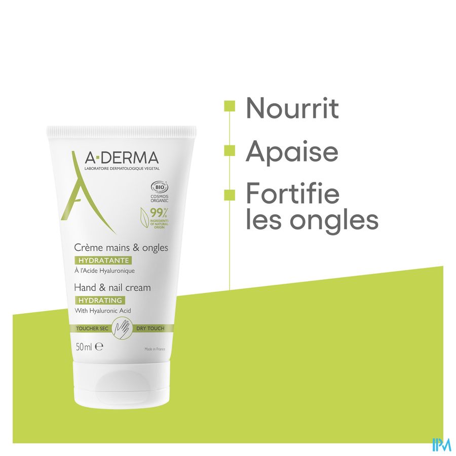 A-DERMA LES INDISPENSABLES Crème mains & ongles hydratante