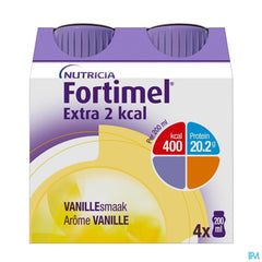 Fortimel Extra 2kcal Goût Vanille Bouteilles 4x200ml