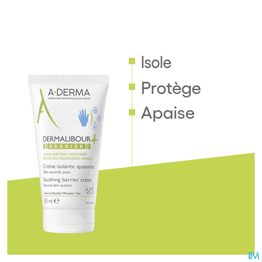 A-DERMA DERMALIBOUR+ BARRIER Crème isolante - Protège la peau des agressions et irritations