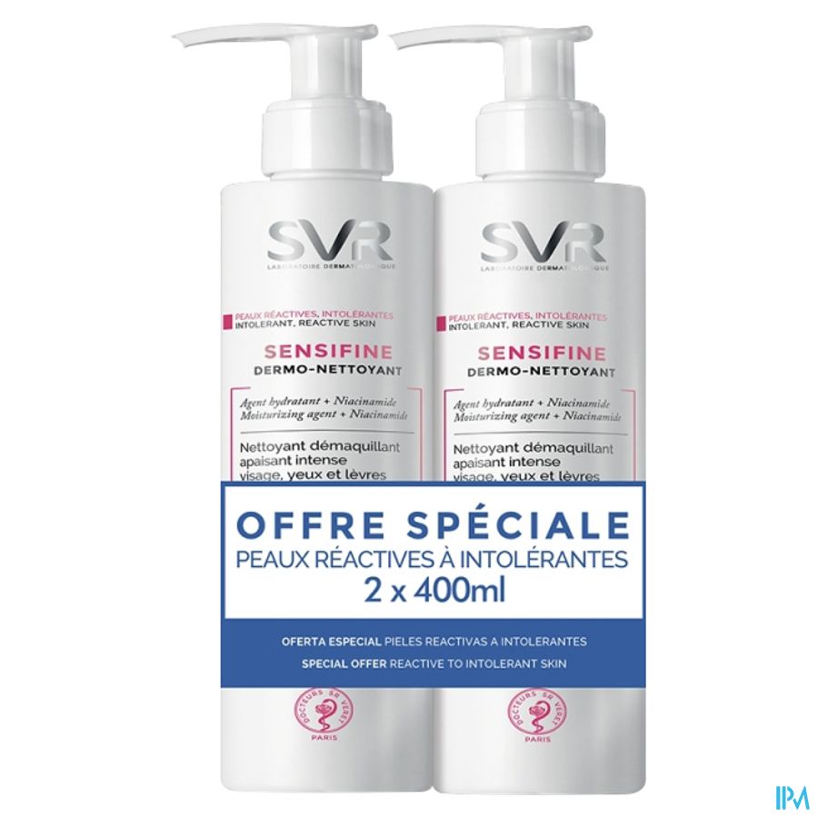 Svr Sensifine Dermo-nettoyant Duo Fl Pompe 2x400ml