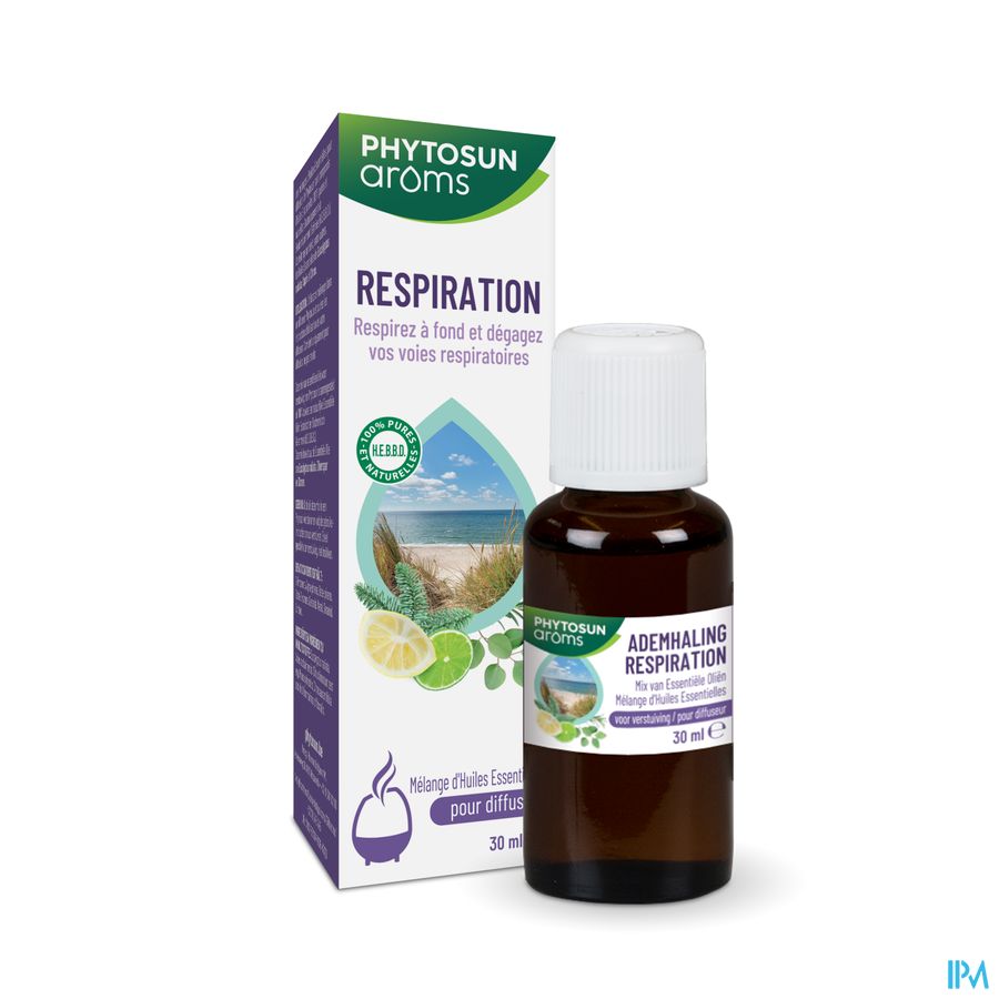 Phytosun® Mélange D’Huiles Essentielles – Respiration – 30 ml – Voies Respiratoires & Résistance