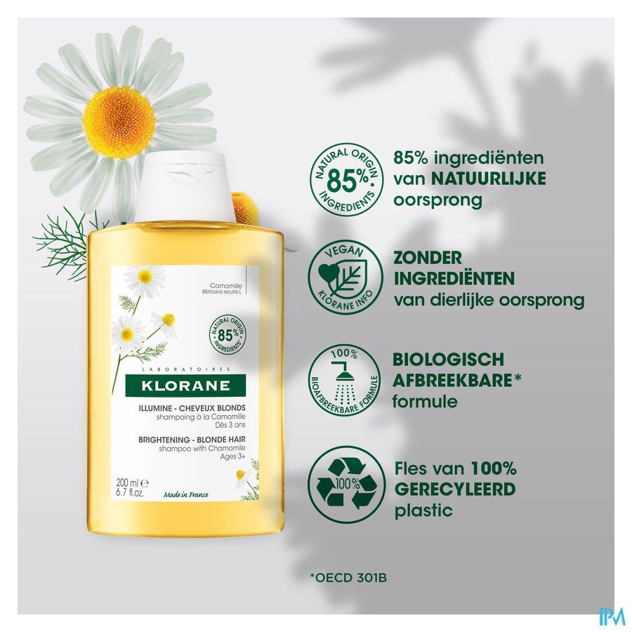 Klorane - Shampoing à la Camomille - Illumine - Cheveux blonds