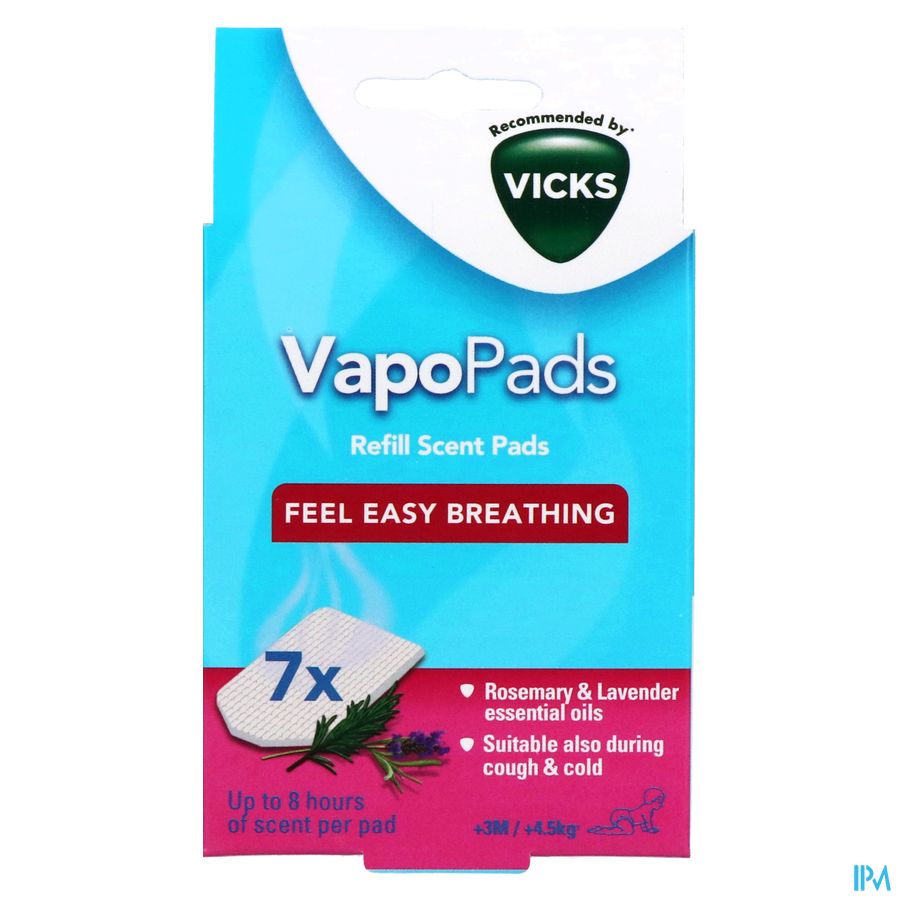 Vicks Vbr7e Paediat.comf.vapopads Rosmary-lavend 7