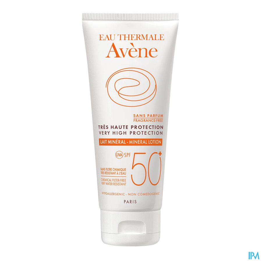 Eau Thermale Avène - Lait minéral SPF50+ Soins solaires MINERAUX