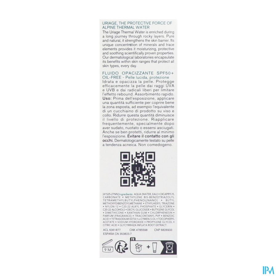 Hyseac Fluide Matifiant Spf50+ 50ml