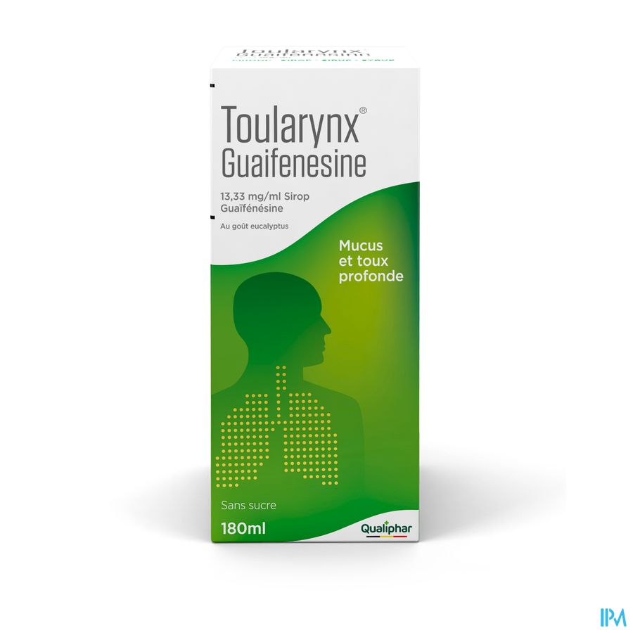 Toularynx Guaifenesine 180 ml sirop toux grasse