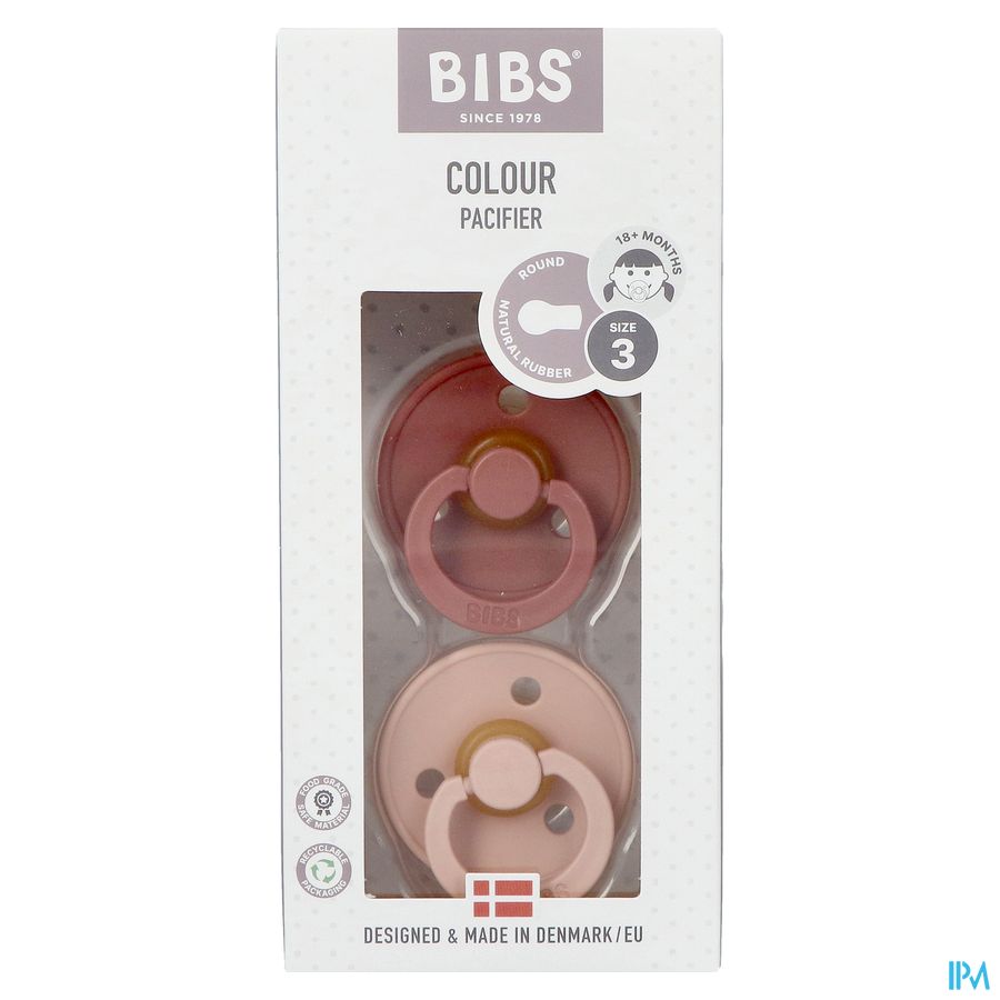 Bibs 3 Sucette Duo Woodchuck Blush
