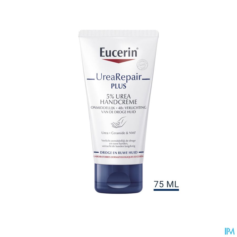 UreaRepair Plus Crème Mains 5% d'Urée Peau Sèche et Rugueuse Tube 75ml