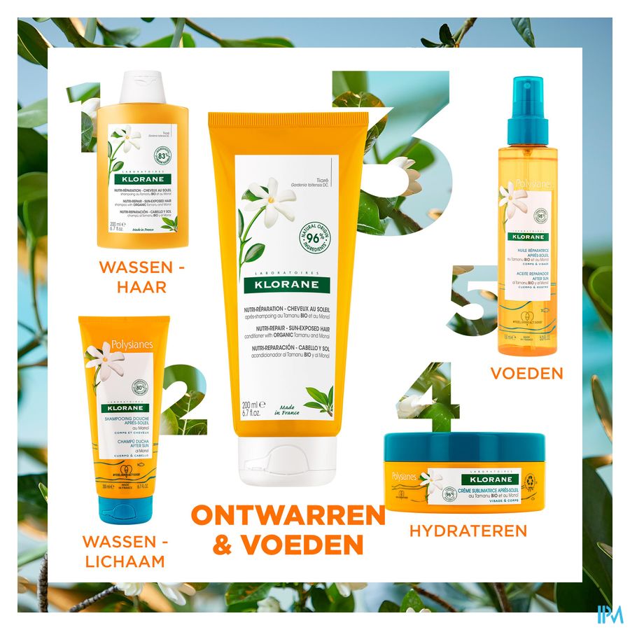 Klorane Baume riche réparateur - Cheveux exposés au soleil - Monoï & Tamanu BIO