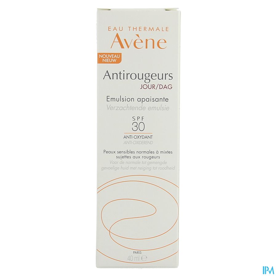 Eau Thermale Avène - Emulsion apaisante SPF30 Antirougeurs JOUR