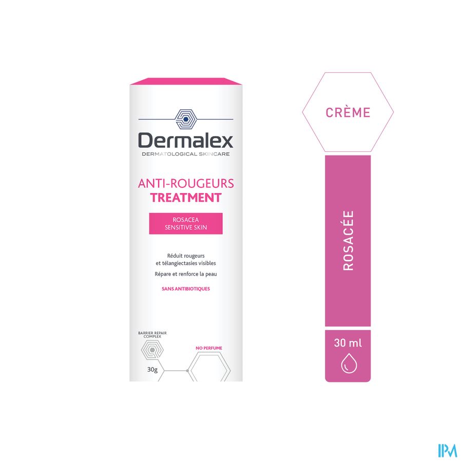 Dermalex® Anti-Rougeurs - Rosacee - Sans Cortisone - 30 ml