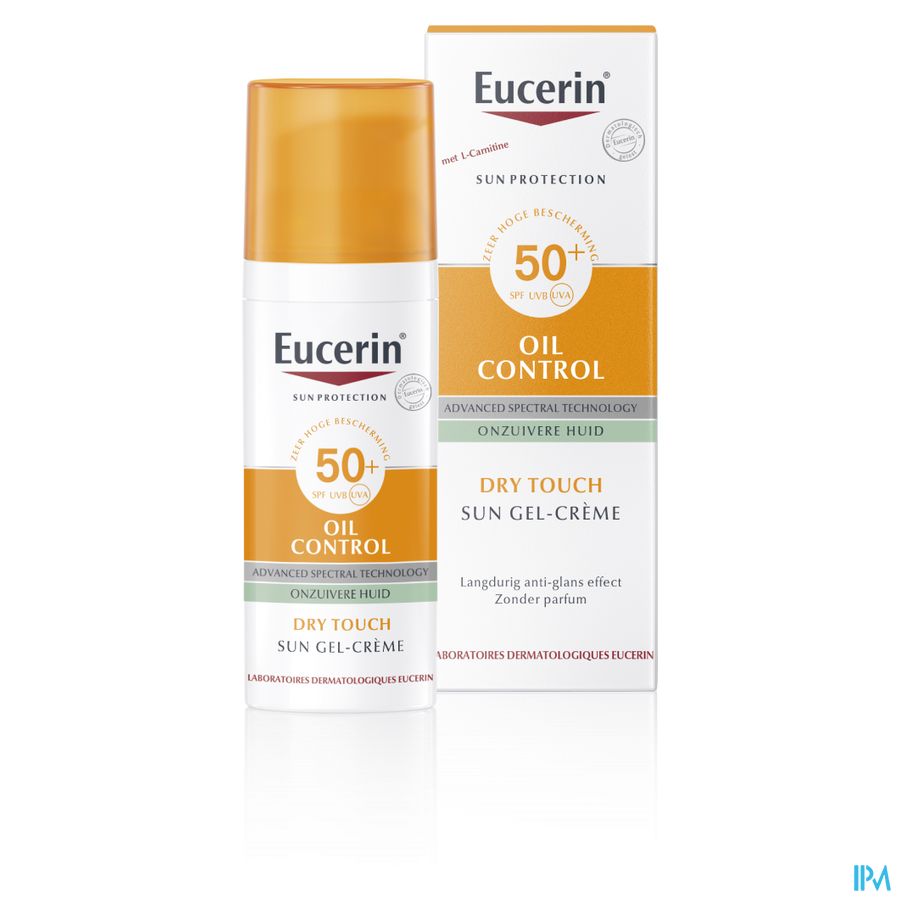Sun Oil Control SPF 50+ Toucher Sec Gel-Crème Peau à Imperfections et Grasse avec pompe 50ml