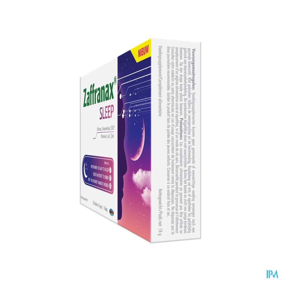Zaffranax® Sleep 20 Comprimés - Sommeil, Fatigue, Moments De Stress