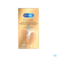 Durex Nude Extra Lube Preservatifs 10