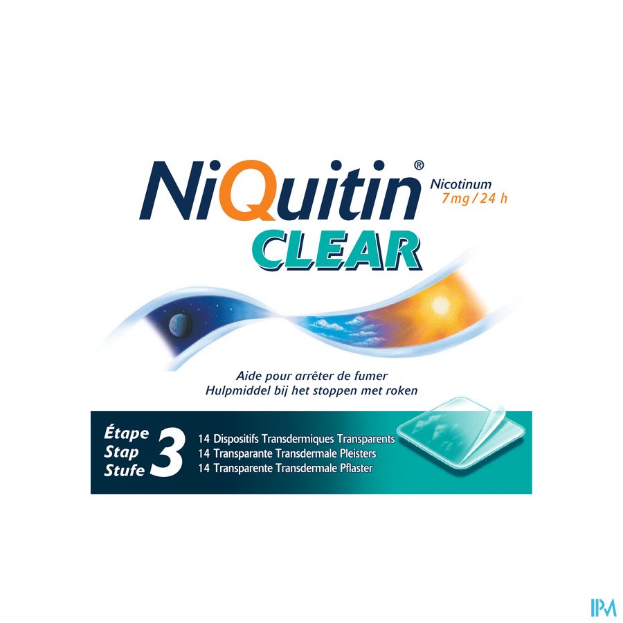 Niquitin® Clear Patch 7 Mg 14 P. – Arrêter De Fumer – 24H Sans Besoin