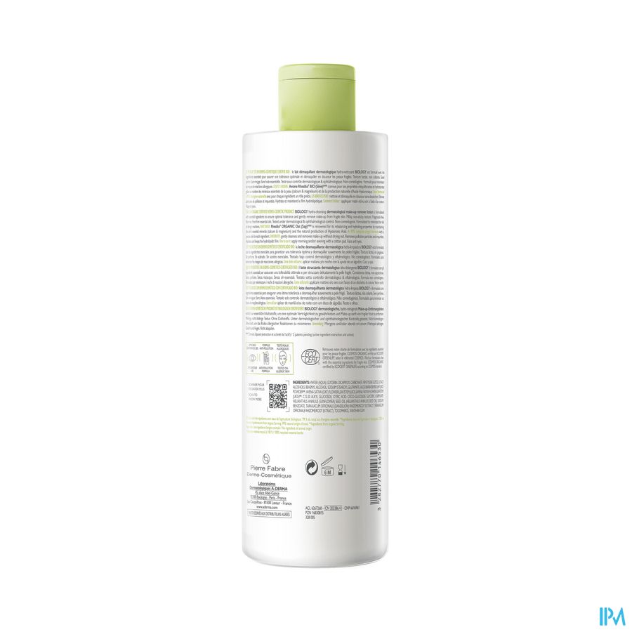 A-DERMA - BIOLOGY LAIT DÉMAQUILLANT DERMATOLOGIQUE HYDRA-NETTOYANT - Lait Démaquillant hydratant - BIOLOGY