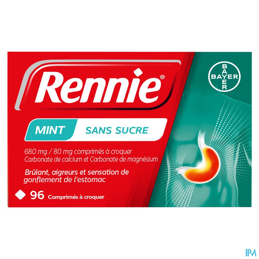 Rennie Mint S/sucre Comp A Croquer 96