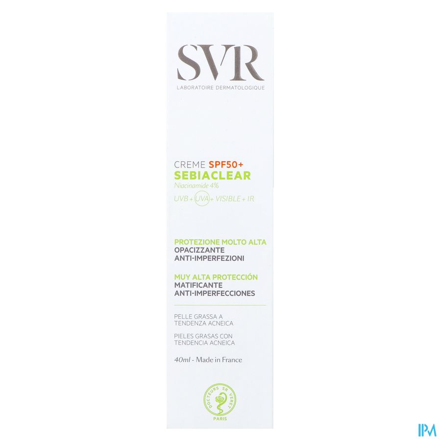 Svr Sebiaclear Creme Spf50 40ml